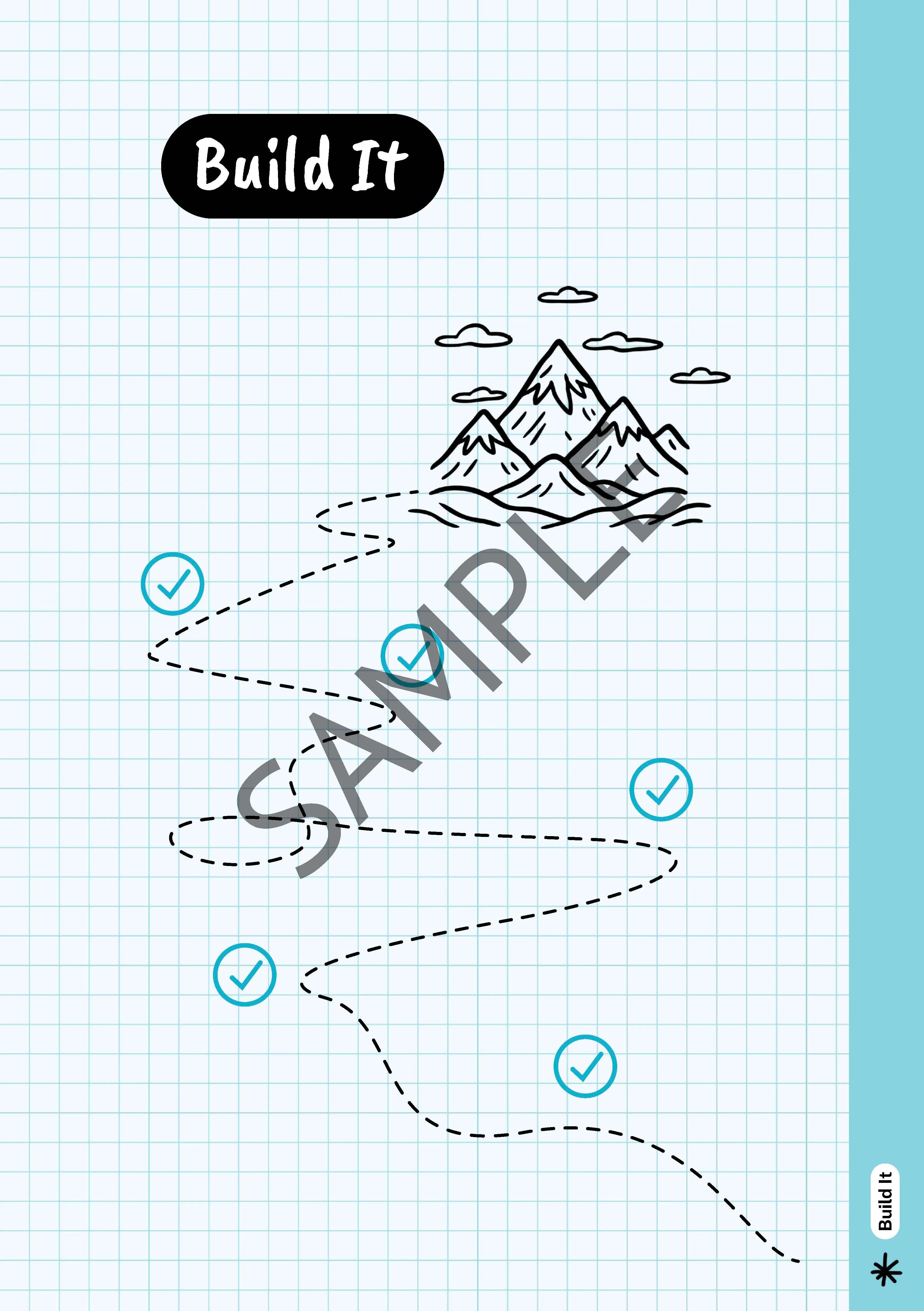 Sample pages from the secondary Build It student workbook — page 1