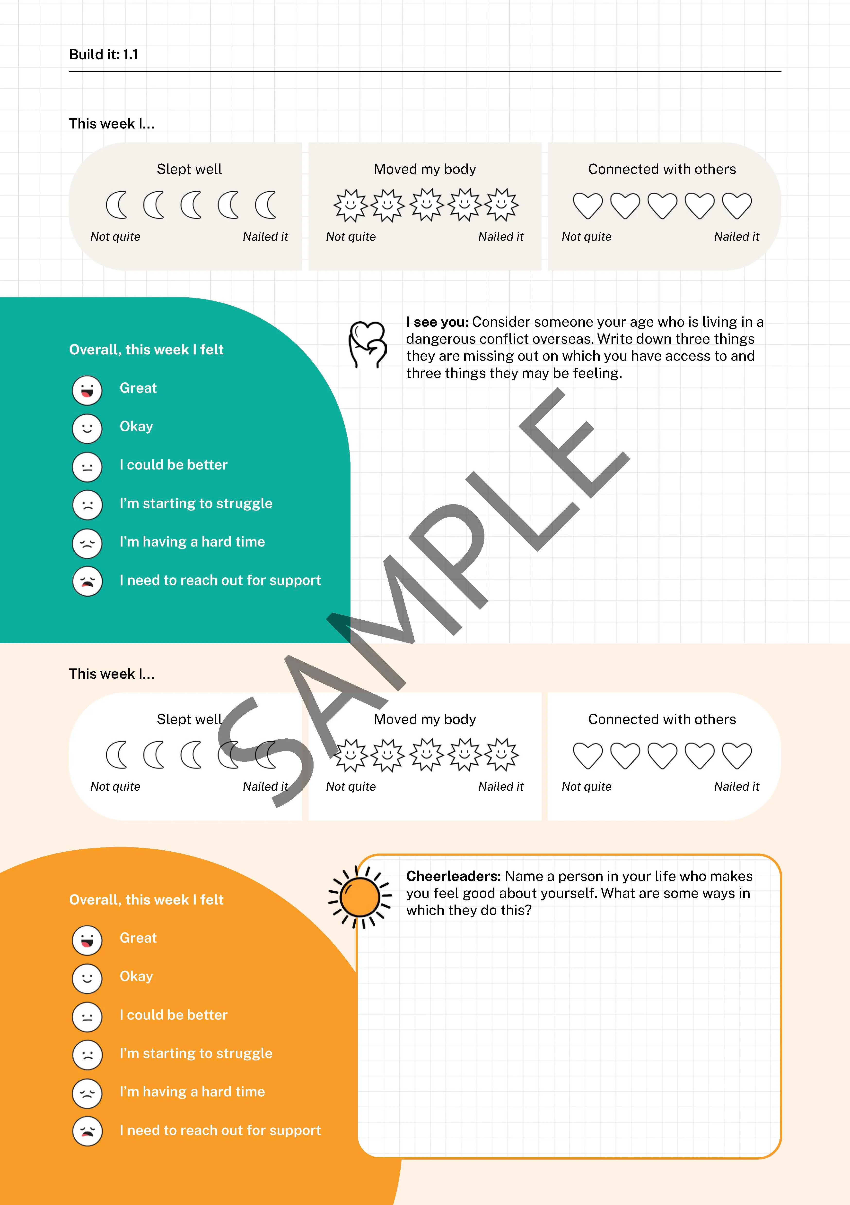 Sample pages from the secondary Build It student workbook — page 2