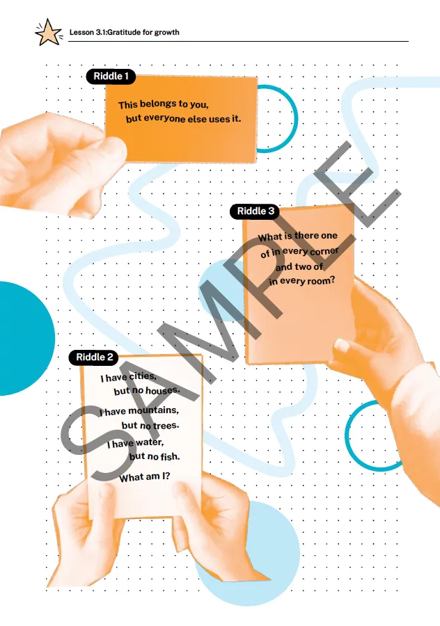 Sample pages from the Year 10 student wellbeing journal — page 1